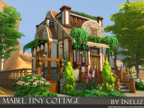 Sims 4 — Mabel Tiny Cottage by Ineliz — This little cottage is perfect for a single artist who is looking for inspiration