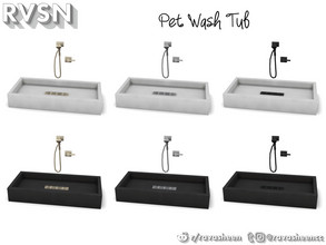 Sims 4 — Muttropolitan Pet Wash by RAVASHEEN — Perfect for any space - indoor or outdoor - this pet wash tub was designed