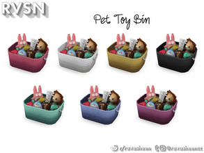 Sims 4 — Muttropolitan Toy Bin by RAVASHEEN — A tiny little tub filled with your BFF's fave toys. Don't settle - give you