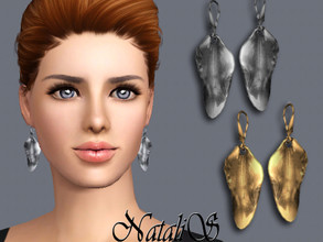 Sims 3 — NataliS TS3 Leaf pendant earrings by Natalis — Leaf pendant earrings. FT-FA-FE