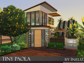 Sims 4 — Tiny Paola by Ineliz — This beautiful tiny loft was designed with the most modern touch and most efficient cost