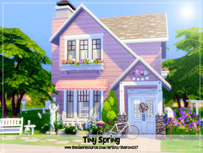 Sims 4 — Tiny Spring - Nocc by sharon337 — Tier 3 - Small Home 20 x 15 lot. Value $83,505 1 Bedroom 1 Bathroom . This