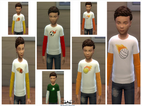 Sims 4 — KeyCamz Boys Shirt 1 by ErinAOK — Boys long sleeve shirt Base Game Compatible 7 swatches