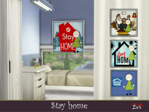 Sims 4 — Stay Home by evi — Four posters for sims safety. Stay safe!