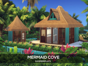 Sims 4 — Mermaid Cove by Summerr_Plays — A beautiful Sultani home fit for a mermaid queen. Surrounded by water and hiding