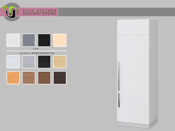 Sims 4 — Avis Fridge by NynaeveDesign — Avis Kitchen Appliances - Fridge Found under: Appliances - Refrigerators Price: