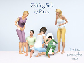 Sims 3 — Getting Sick Poses Updated!! by jessesue2 — My old Getting Sick pose set, created in 2016 and posted here Aug