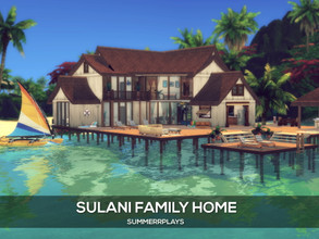 Sims 4 — Sulani Family Home by Summerr_Plays — Sulani family home is perfect for a summer loving large family. It has 5