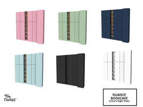 Sims 4 — Nuance Bookcase Right Side Colors by Chicklet — Part of the Nuance Dining Room Set Includes: Bookcase, Medium