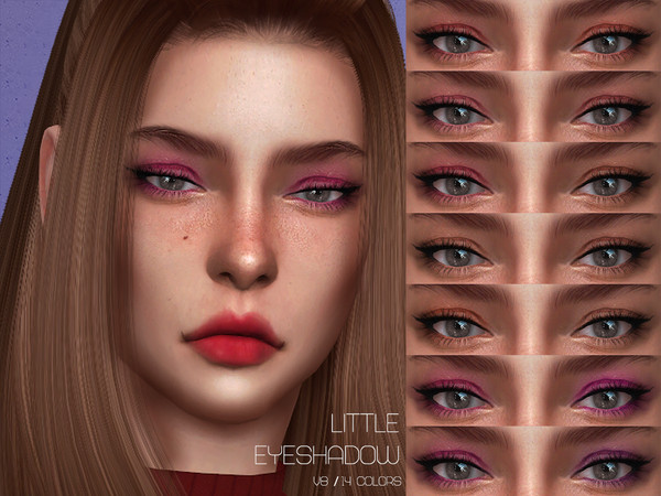 Sims 4 — LMCS Little Eyeshadow V8 by Lisaminicatsims — -New Mesh -14 swatches -All Skin