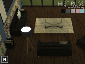 Sims 4 — netsims - mist rug by networksims — A medium sized fabric rug in five swatches.