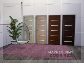Sims 4 — Door N01 by mayhem-sims — 4 colors HQ texture EA MESH edited by me Base game compatible