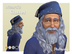 Sims 4 — Dumbledore's half moon spectacles by Philosimy — I've been craving some more traditional wizards since Realm of