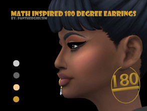 Sims 4 — Earrings 180 Degree by PantherGirlSim — 180 Degree Math Inspired Earrings 4 swatches = Gold, Sterling Silver,