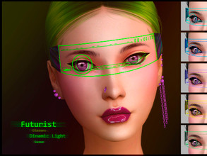 Sims 4 — Futurist Glasses Apocalypse by Suzue — -New Mesh (Suzue) -10 Swatches -Dinamic Light Included -For Female and