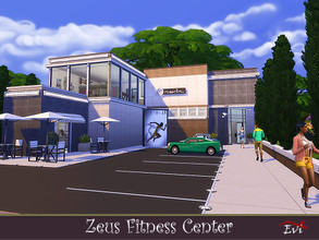 Sims 4 — Zeus Fitness Center by evi — One of the most popular center in sims town. It is both a well equipped gym and a
