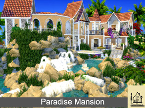 Sims 4 — Paradise Mansion | No CC by GenkaiHaretsu — Hello, I present to uou paradise mansion with 3 bedrooms, 3