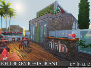 Sims 4 — Red Berry Restaurant by Ineliz — This local restaurant is perfect for spontaneous group outings, solo visits and