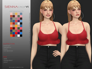 Sims 4 — Sienna Crop V1 by Kouukie — -50 swatches -Base game compatible -Custom thumbnail