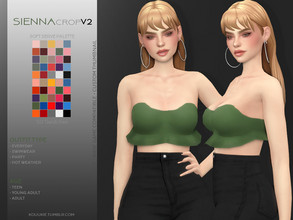 Sims 4 — Sienna Crop V2 by Kouukie — -50 swatches -Base game compatible -Custom thumbnail