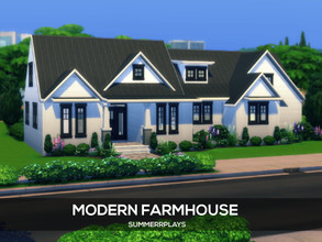 Sims 4 — Modern Farmhouse by Summerr_Plays — This modern farmhouse in Willow Creek is perfect for a medium-sized family.