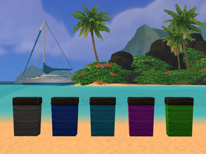 Sims 4 — Island Living TRASH RECOLOR - COLD COLORS by Ghiuri — This is a recolor and requires the *Base Game* and the