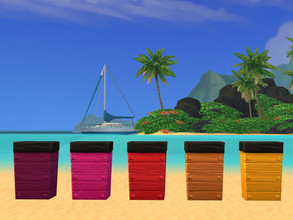 Sims 4 — Island Living TRASH RECOLOR - WARM COLORS by Ghiuri — This is a recolor and requires the *Base Game* and the