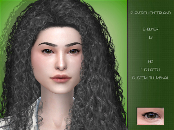 Sims 4 — Eyeliner N13 by PlayersWonderland — _HQ _Custom thumbnail _1 Swatch