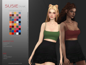 Sims 4 — Susie Tank by Kouukie — -50 swatches -Custom thumbnail -Base game compatible
