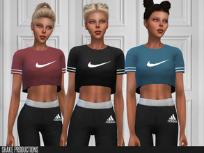 Sims 4 — ShakeProductions 415 - 2 by ShakeProductions — Tops/T Shirts New Mesh Handpainted 13 Colors 