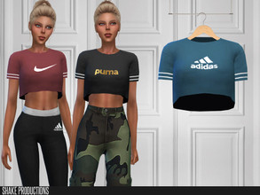 Sims 4 — ShakeProductions 415 - Top SET by ShakeProductions — This set contains 3 versions of the same crop top.