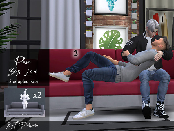 Sims 4 — Pose- Boys Love by KaTPurpura — The Sims 4 Pose Set of 3 poses for the game.