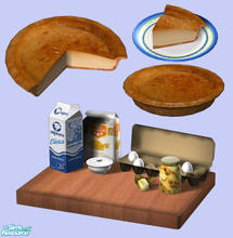 Sims 2 — Classic Cheesecake by Exnem — This is a delicious classic cheesecake for your sims to cook. It will appear as a