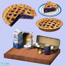 Sims 2 — Blueberry Pie by Exnem — This is a delicious new blueberry pie for your sims to cook. It will appear as a new