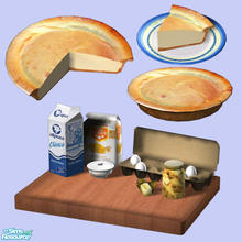 Sims 2 — Cream Cheesecake by Exnem — This is a delicious new cream cheesecake for your sims to cook. It will appear as a