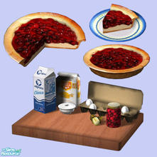 Sims 2 — Cherry Cheesecake by Exnem — This is a delicious new cherry cheesecake for your sims to cook. It will appear as