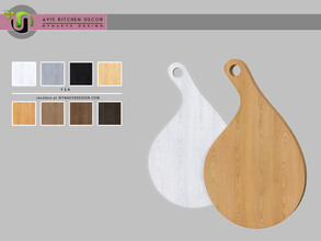 Sims 4 — Avis Cutting Board V2 by NynaeveDesign — Avis Kitchen - Cutting Board V2 Found under: Decor - Miscellaneous