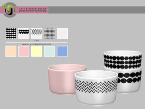 Sims 4 — Avis Bowl V1 by NynaeveDesign — Avis Kitchen - Bowl V1 Found under: Decor - Miscellaneous Decor - Clutter Price:
