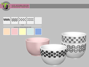 Sims 4 — Avis Bowl V2 by NynaeveDesign — Avis Kitchen - Bowl V2 Found under: Decor - Miscellaneous Decor - Clutter Price: