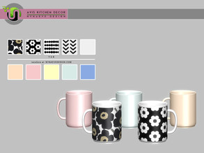 Sims 4 — Avis Mug by NynaeveDesign — Avis Kitchen - Mug Found under: Decor - Miscellaneous Decor - Clutter Price: 183