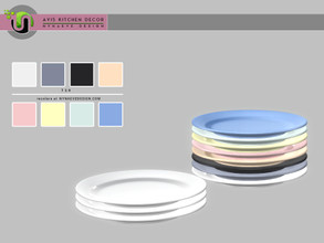 Sims 4 — Avis Plate V2 by NynaeveDesign — Avis Kitchen - Plate V2 Found under: Decor - Miscellaneous Decor - Clutter