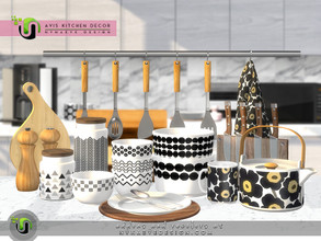 Sims 4 — Avis Kitchen Decor by NynaeveDesign — Give your sim's kitchen a Scandi update with timeless decor pieces that