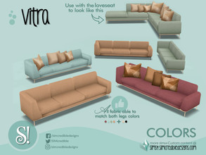 Sims 4 — Vitra sofa - colors by SIMcredible! — by SIMcredibledesigns.com available at TSR 4 colors in 8 variations