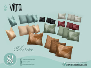 Sims 4 — Vitra 4 cushions by SIMcredible! — by SIMcredibledesigns.com available at TSR 7 colors variations