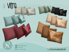 Sims 4 — Vitra 3 cushions by SIMcredible! — by SIMcredibledesigns.com available at TSR 7 colors variations