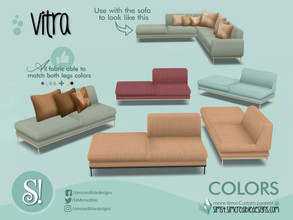 Sims 4 — Vitra Loveseat - colors by SIMcredible! — by SIMcredibledesigns.com available at TSR 4 colors in 8 variations