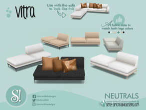 Sims 4 — Vitra Loveseat - neutral tones by SIMcredible! — by SIMcredibledesigns.com available at TSR 4 colors in 8