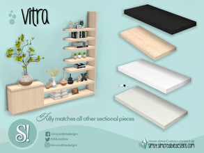 Sims 4 — Vitra Shelf by SIMcredible! — by SIMcredibledesigns.com available at TSR 4 colors variations