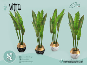 Sims 4 — Vitra banana potted plant by SIMcredible! — by SIMcredibledesigns.com available at TSR 2 colors variations