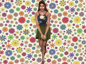 Sims 4 — CAS Background - White Flowers by blissfulkissessxx — Flowered background for your girly sims &amp;amp;